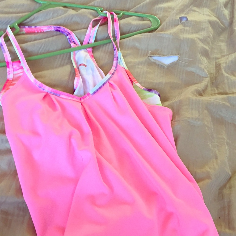 Pink fila sports top